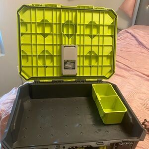 Green and Black Tool Storage Box